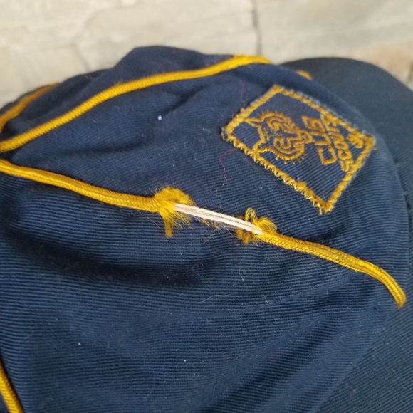 Cub Scouts Wolf Boy BSA Blue Fitted Child Size Baseball Cap Hat Vintage H - Picture 5 of 8